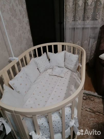 Детская кроватка с маятником лель 17в1