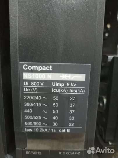 Выключатель автоматический Schneider Compact NS 10