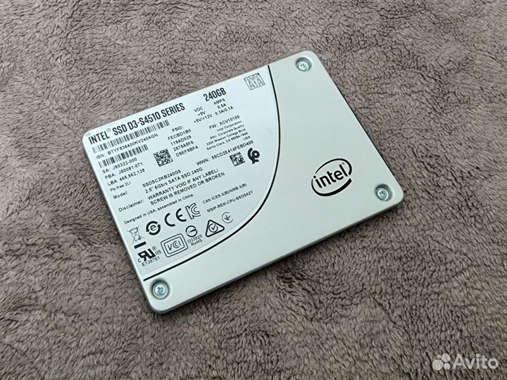 SSD накопитель Intel 240гб, 2.5