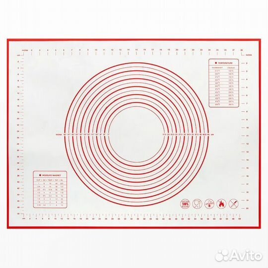 Силиконовый коврик для теста и выпечки