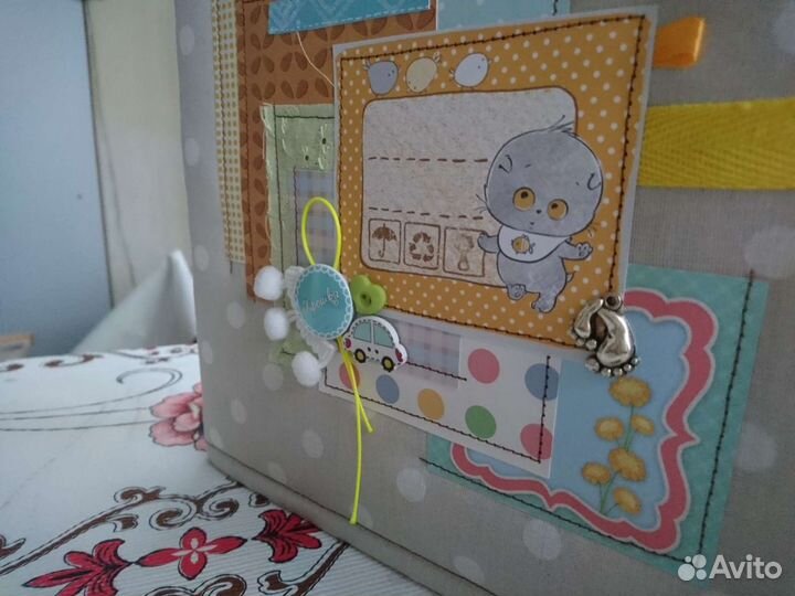 Фотоальбом для новорожденного ручной работы