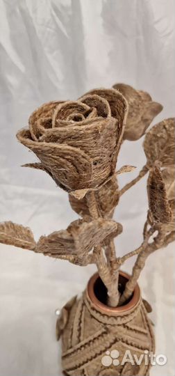 Декоративная ваза ручная работа с цветами