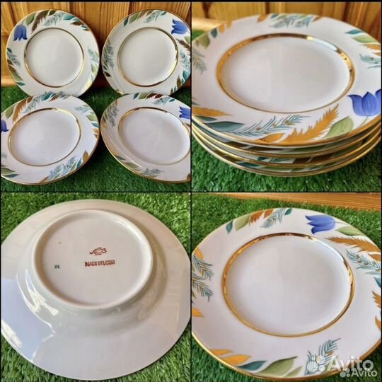Фарфоровая посуда СССР Салатник тарелка Кахла