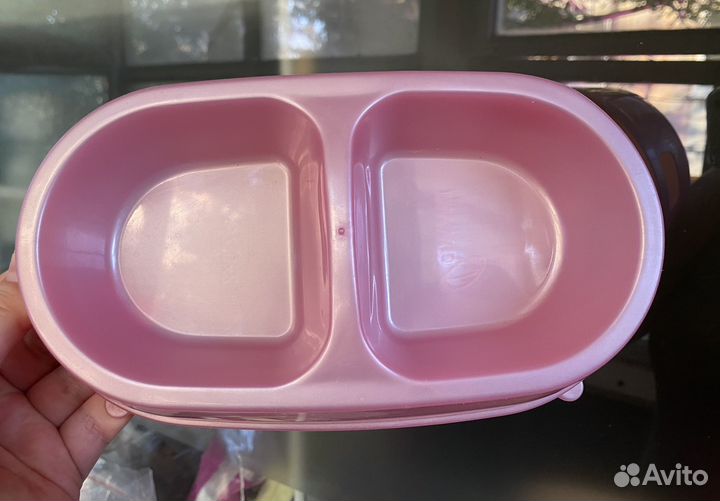 Миска двойная для кошек б/у