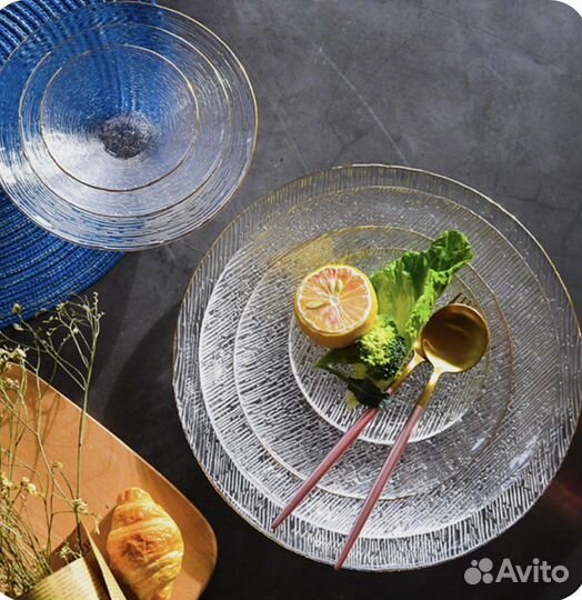 Блюдца из хрустального стекла