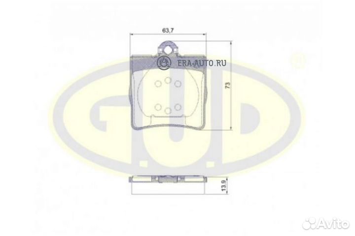 GUD GBP067800 Колодки тормозные MB W202/W210 98- з