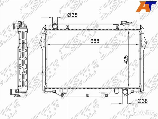 Радиатор toyota land cruiser 80 90-98