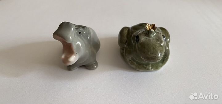 Бегемотик лфз Лягушка фарфор СССР