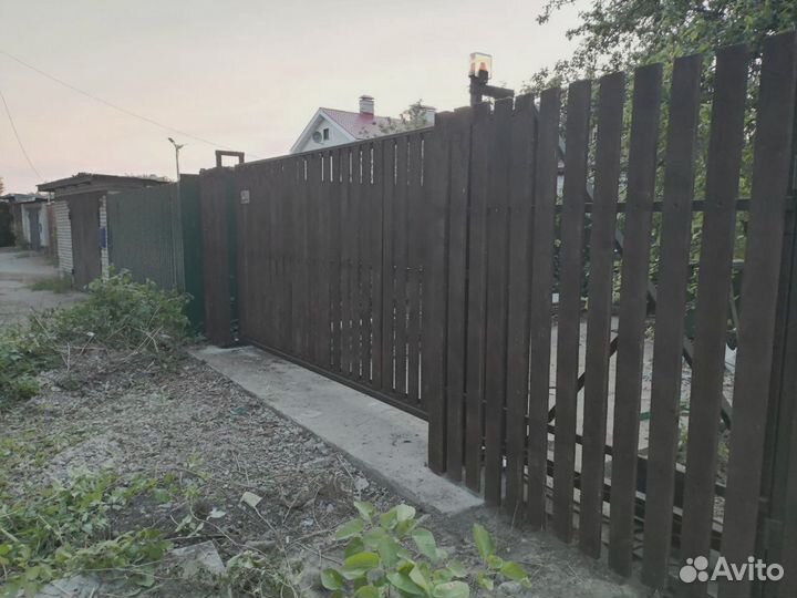 Откатные ворота с калиткой