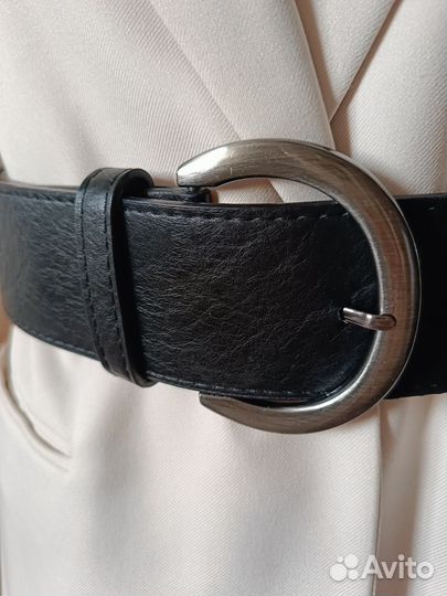 Ремень широкий чёрный женский