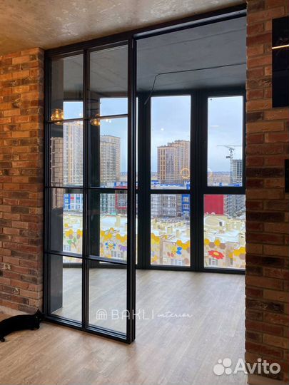 Раздвижные перегородки лофт, двери-купе