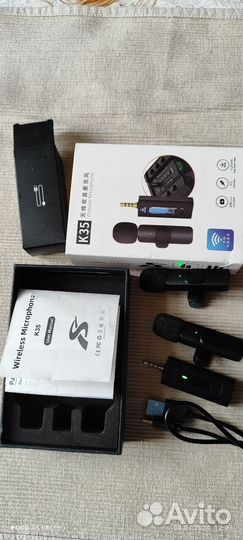 Петличный микрофон К35 для телефона и ноутбука