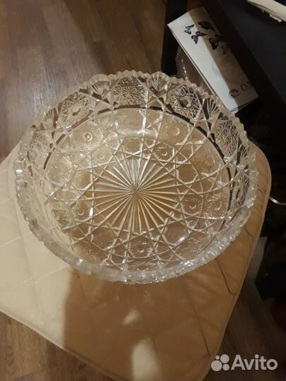 Ваза для фруктов хрусталь