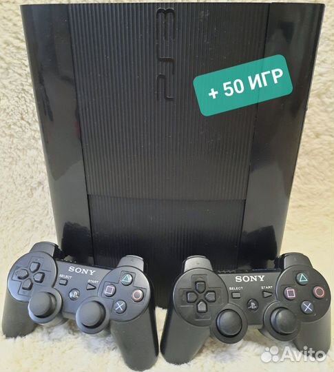Sony playstation 3 + 50 встроенных игр ps3