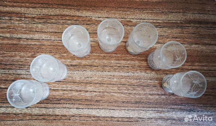Рюмки хрустальные 7 штук