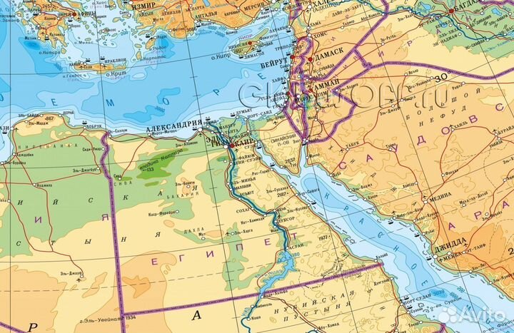 Физический глобус для школ и учебных заведений,D95