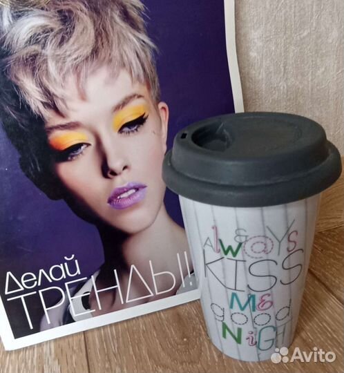 Керамический термо стакан, термо кружка