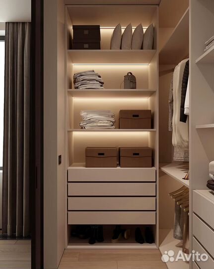 Стеллаж, шкаф, гардеробная