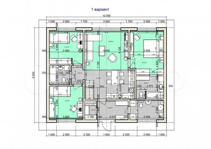 Дом 125 м² на участке 6 сот.