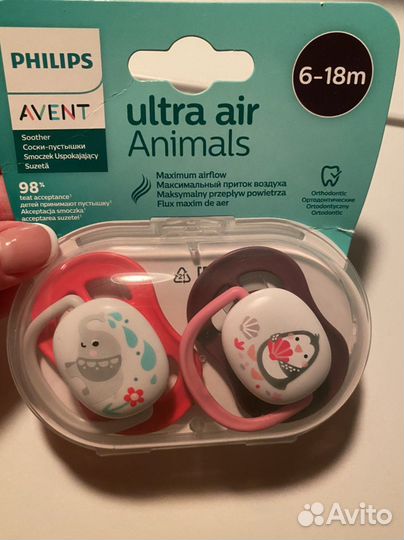 Пустышка avent 6-18 мес новые