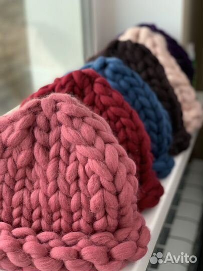 Шапка из толстой пряжи