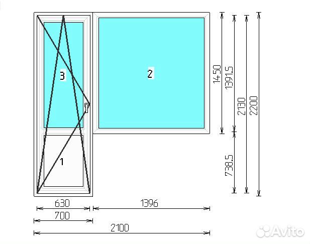 Окно и дверь для балкона Балконный блок