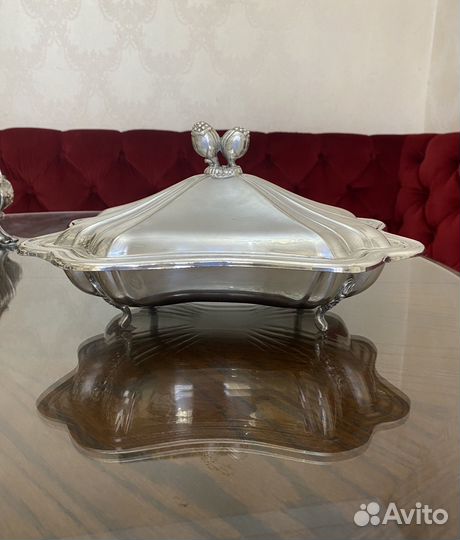 Блюдо для сервировки стола. Серебрение