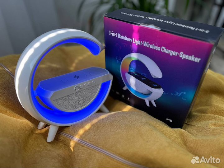 Ночник+колонка+беспроводная зарядка