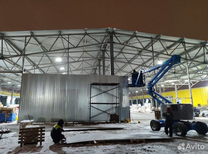 Каркасный ангар металлический