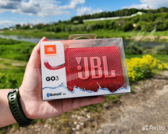 Колонка JBL Go 3, красная. Оригинальная. Новая