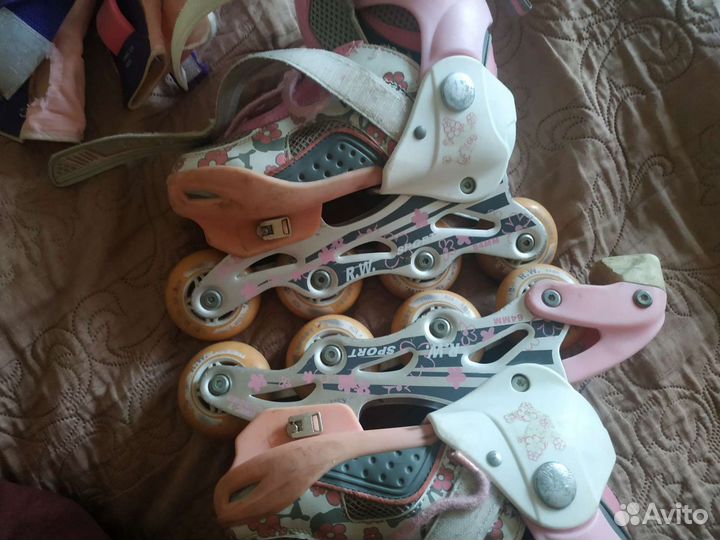 Ролики детские розовые