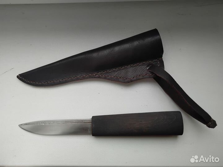 Нож черный с ножнами кованый средневековье