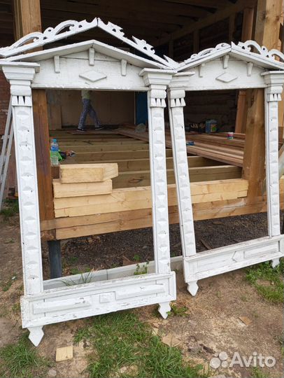 Наличники оконные резные, 4 шт. Размер 170*100