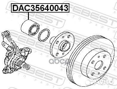 Подшипник ступицы DAC35640043 DAC35640043 Febest