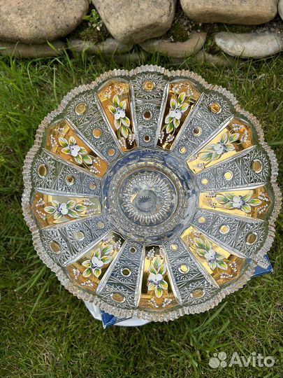 Фруктовница ваза для фруктов Богемия Макс Кристал