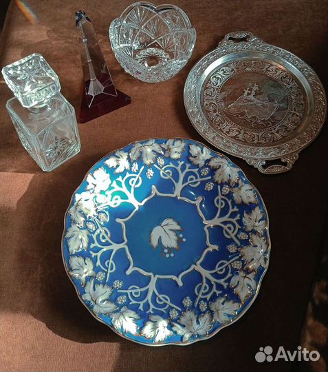 Посуда винтажная, ссср, Дулево, латунь