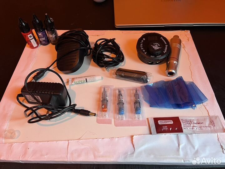 Ручка для тату-машинки Rotary Tattoo Kit с иглами