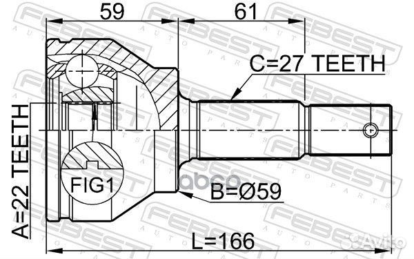 ШРУС infiniti EX J50/FX35/45/G V36/M35 3.5-5.0