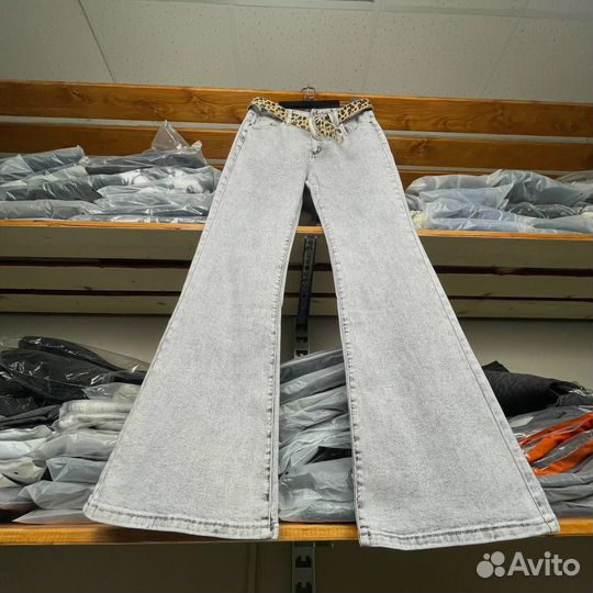 Джинсы клеш Rick Owens RO Drape Flare Jeans