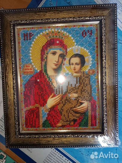 Иконы, вышитые бисером