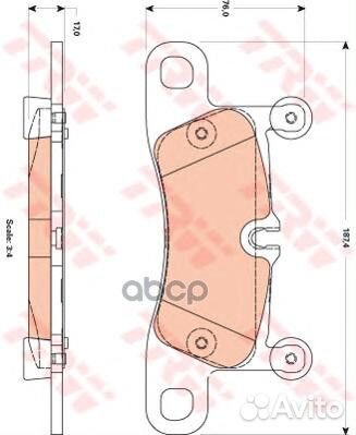 Колодки задние VW touareg (7P5) GDB1875 GDB1875