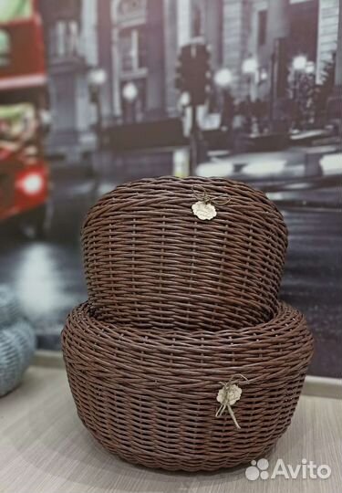 Кашпо из ротанга