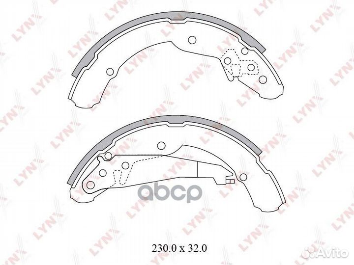 Колодки тормозные барабанные зад BS8001 LYN