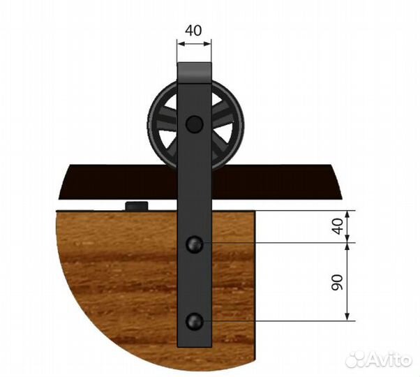 Комплект фурнитуры для раздвижных дверей