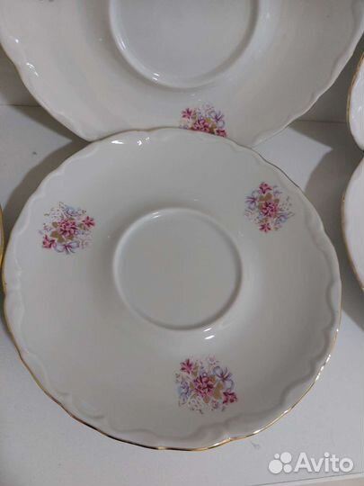 Блюдца фарфор СССР Коростень