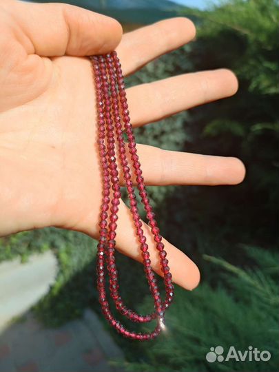 Гранат натуральный 3 мм гранёный шар аа Бразилия