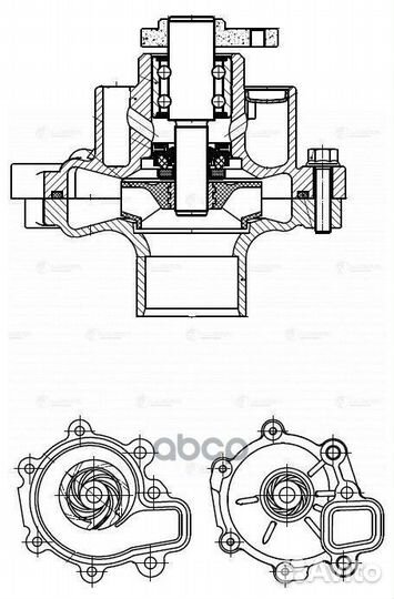 Помпа, водяной насос mazda CX-5 2011- mot.2,0S