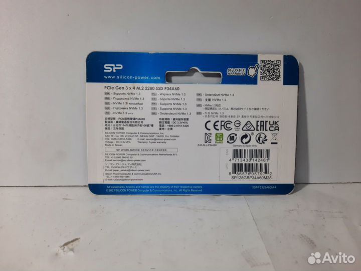 Твердотельный диск 128GB SP, M.2 2280 P34A60