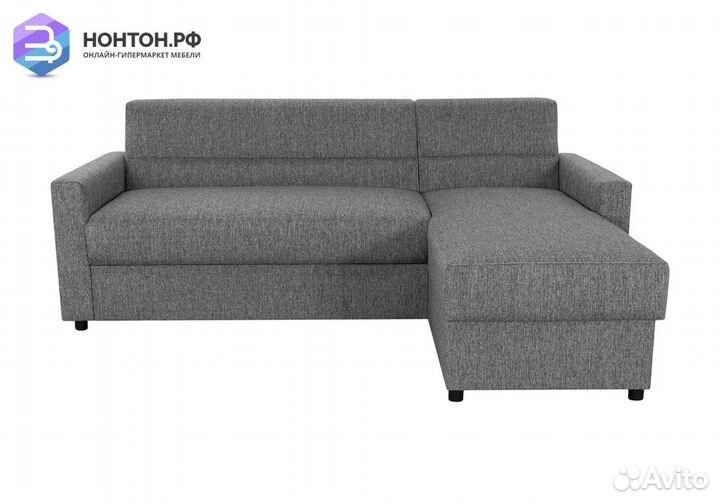 Диван угловой дельфин Виктория 2-1 серый