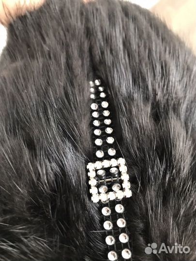 Шапка норка на трикотаже новая